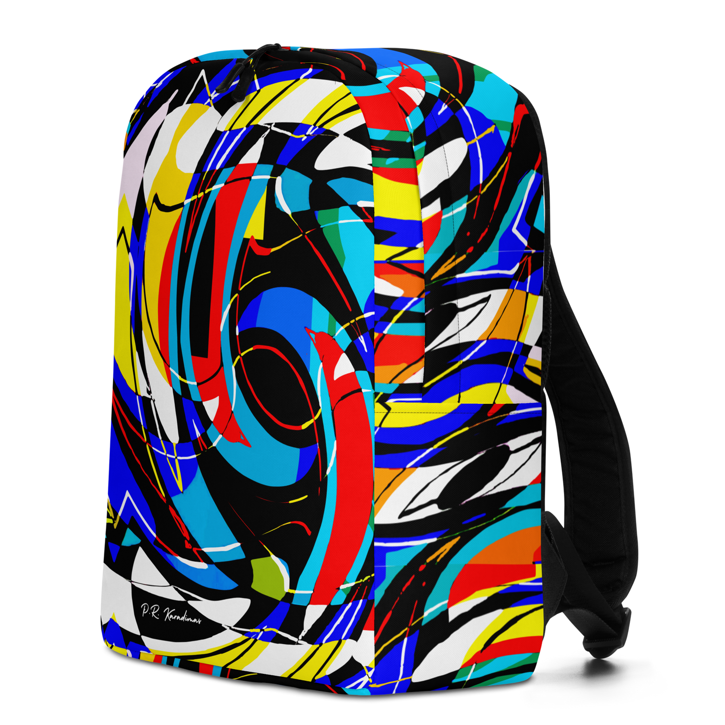 Minimalist Backpack (Blue Swirls)