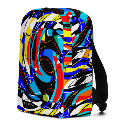 Minimalist Backpack (Blue Swirls)