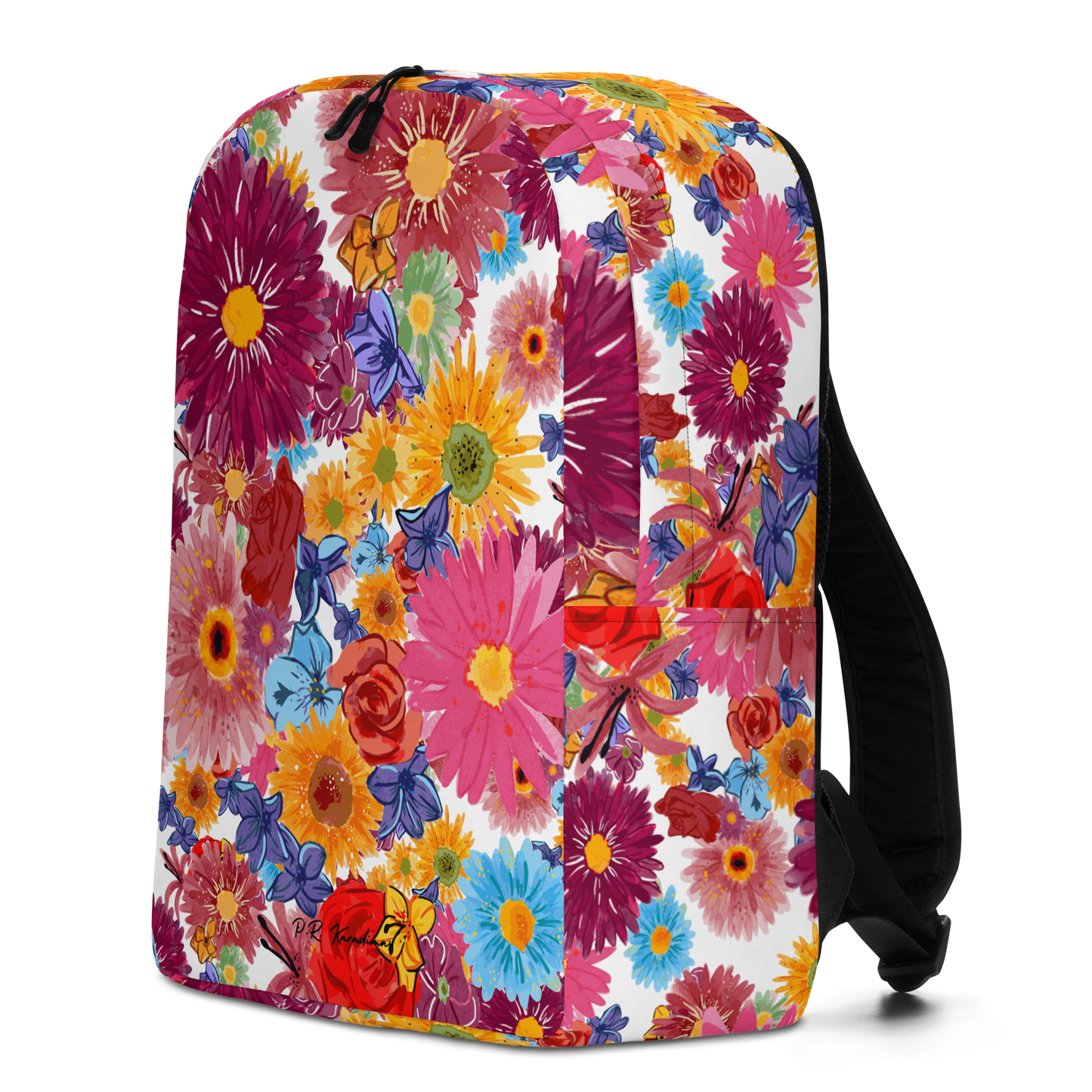 Minimalist Backpack (Watercolor Flowers)