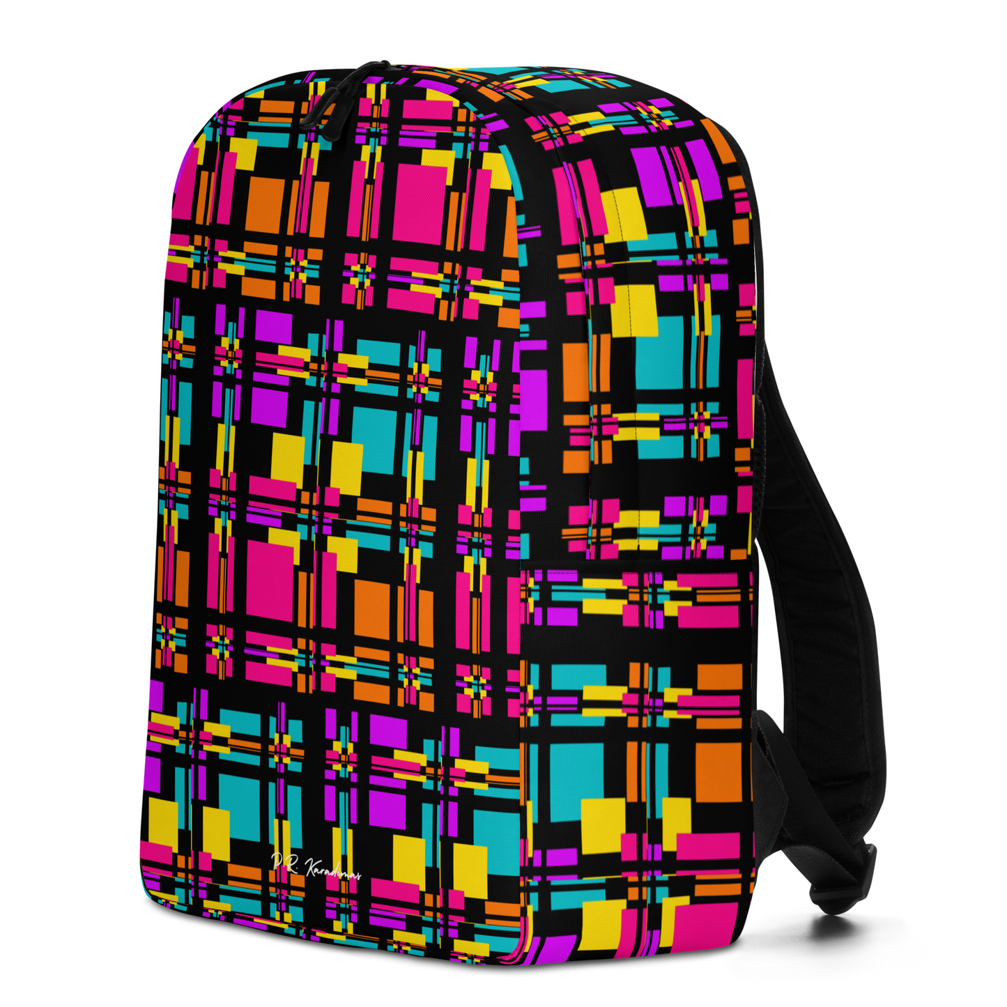 Minimalist Backpack (Rainbow Plaid)