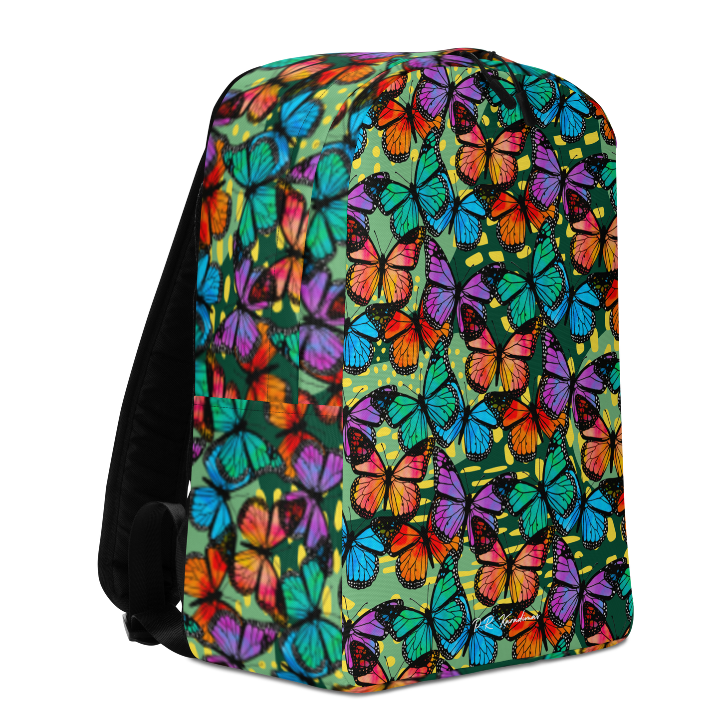 Minimalist Backpack (Butterflies|Green)