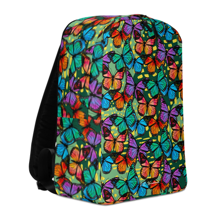 Minimalist Backpack (Butterflies|Green)