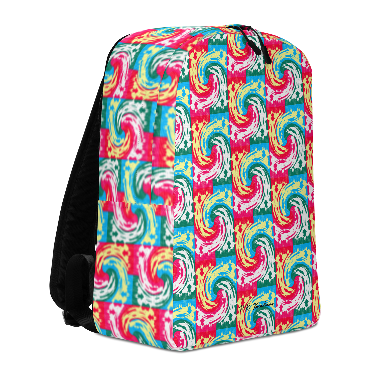 Minimalist Backpack (Pink Waves)