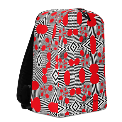 Minimalist Backpack )Red Geometric)