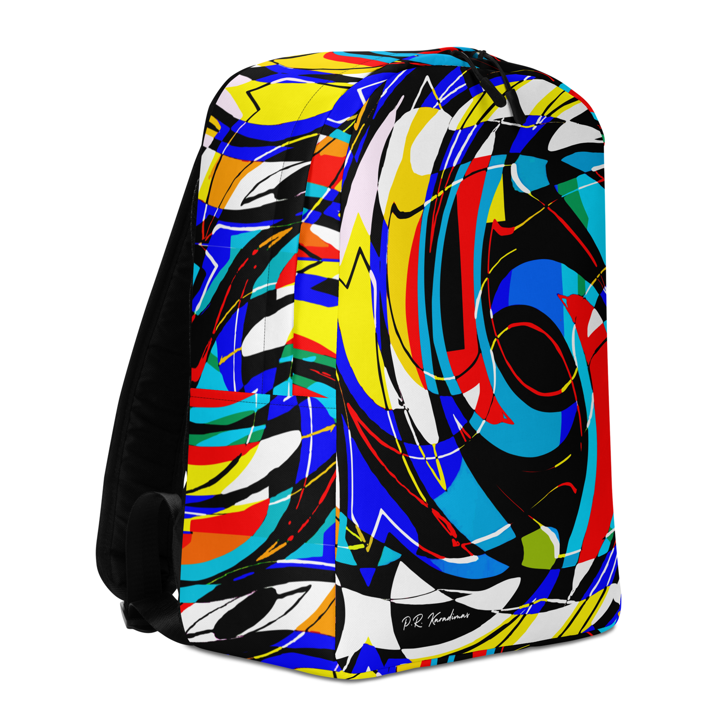 Minimalist Backpack (Blue Swirls)