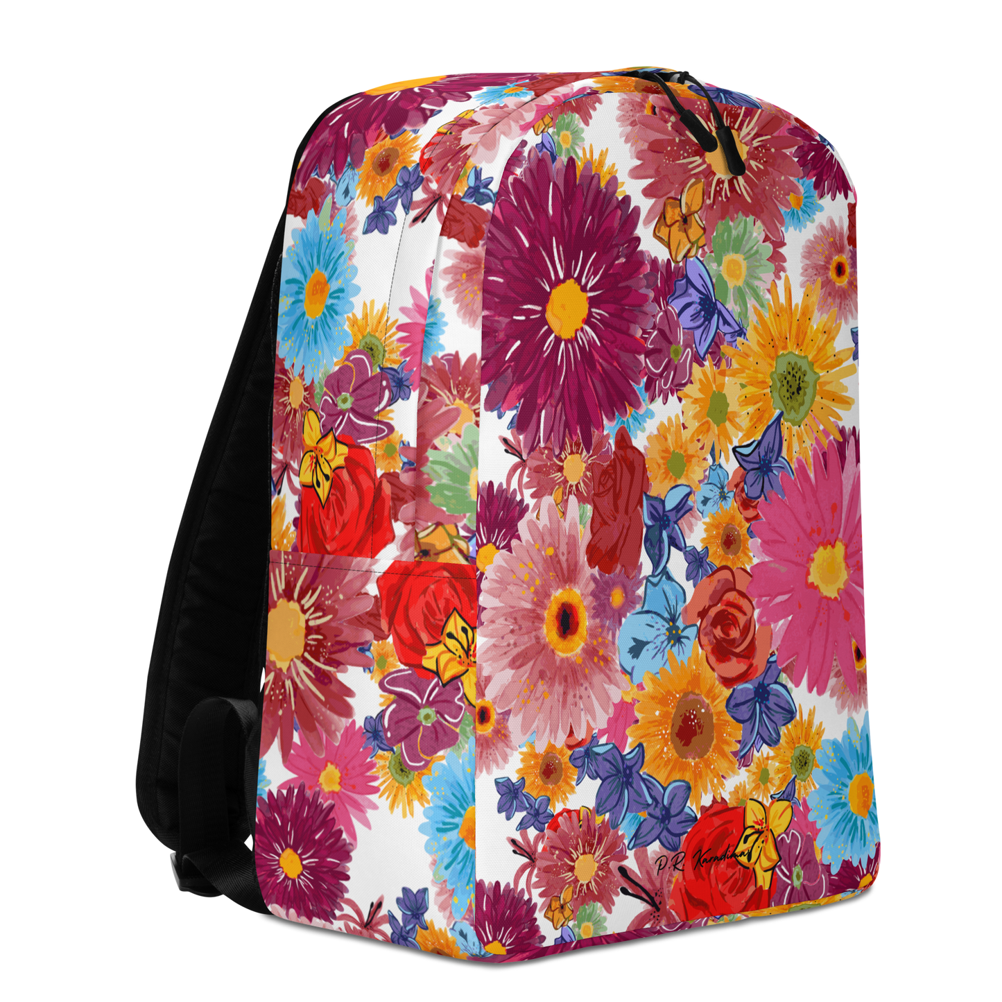 Minimalist Backpack (Watercolor Flowers)