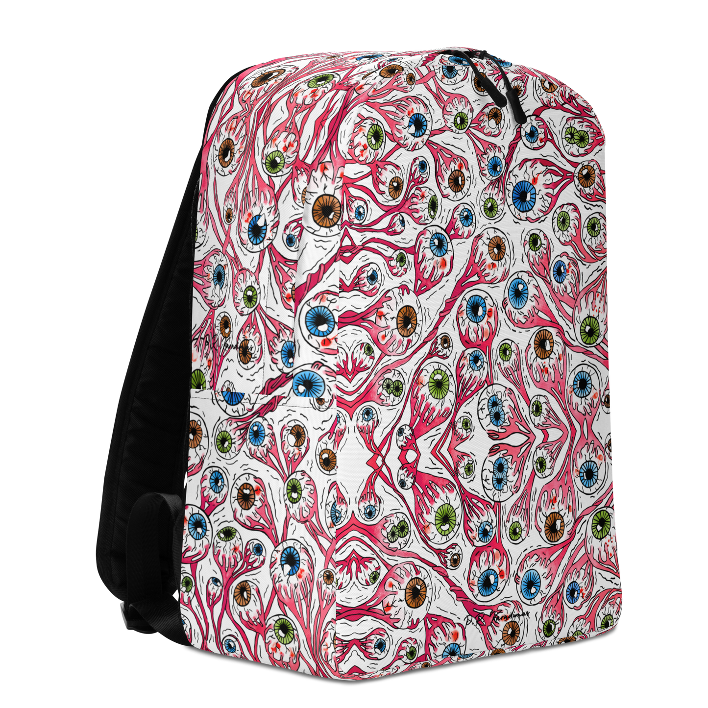 Minimalist Backpack (Eyeballs|White)