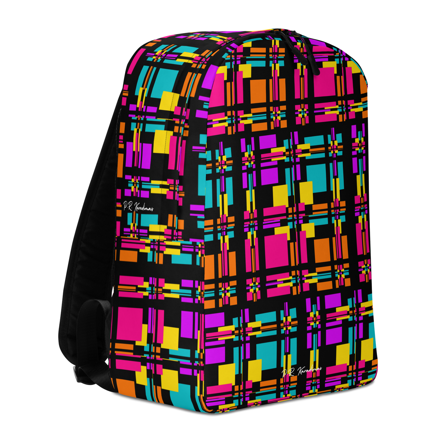 Minimalist Backpack (Rainbow Plaid)