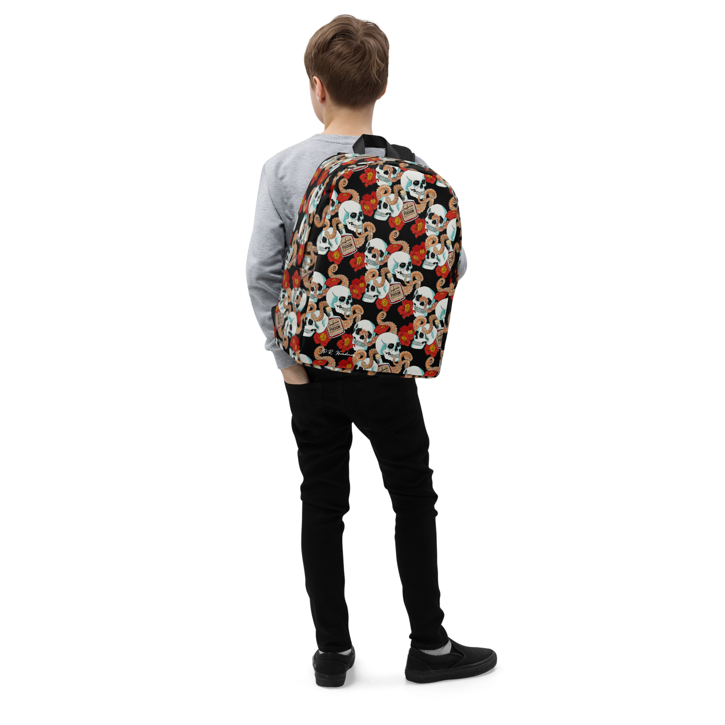 Minimalist Backpack (Poppies)