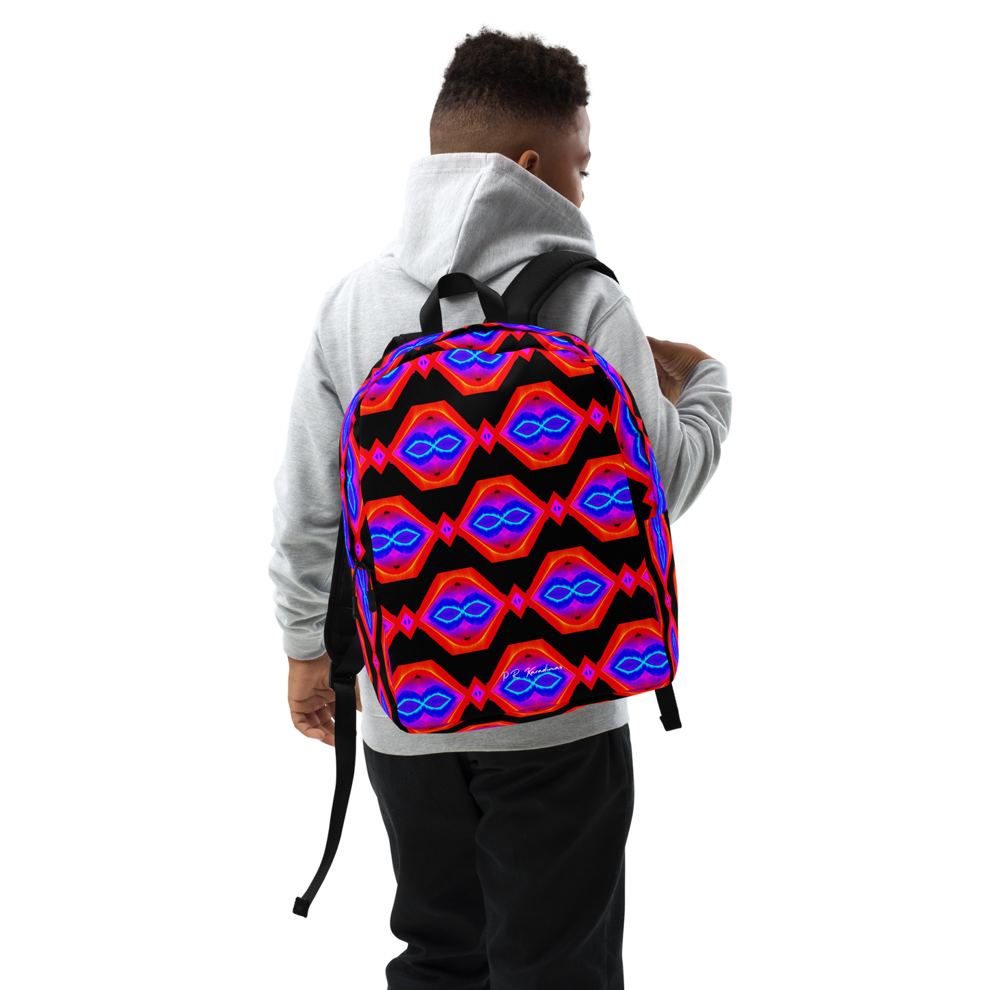 Minimalist Backpack (Neon Honeycomb)