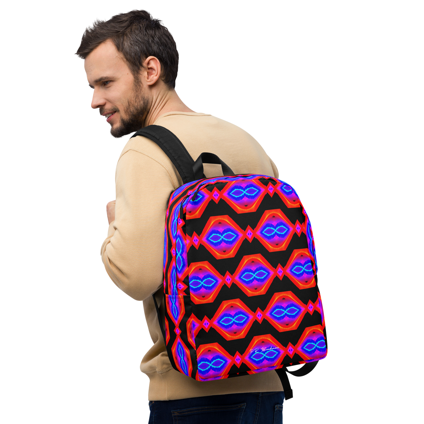 Minimalist Backpack (Neon Honeycomb)