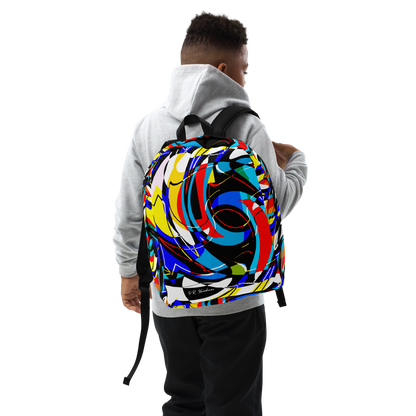 Minimalist Backpack (Blue Swirls)