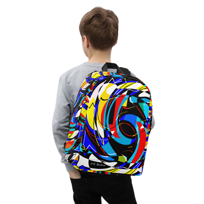 Minimalist Backpack (Blue Swirls)