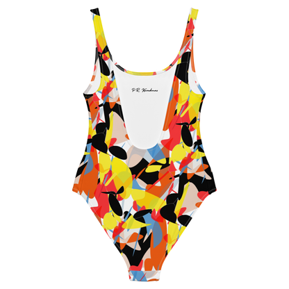 One-Piece Swimsuit (Abstract Ovals)