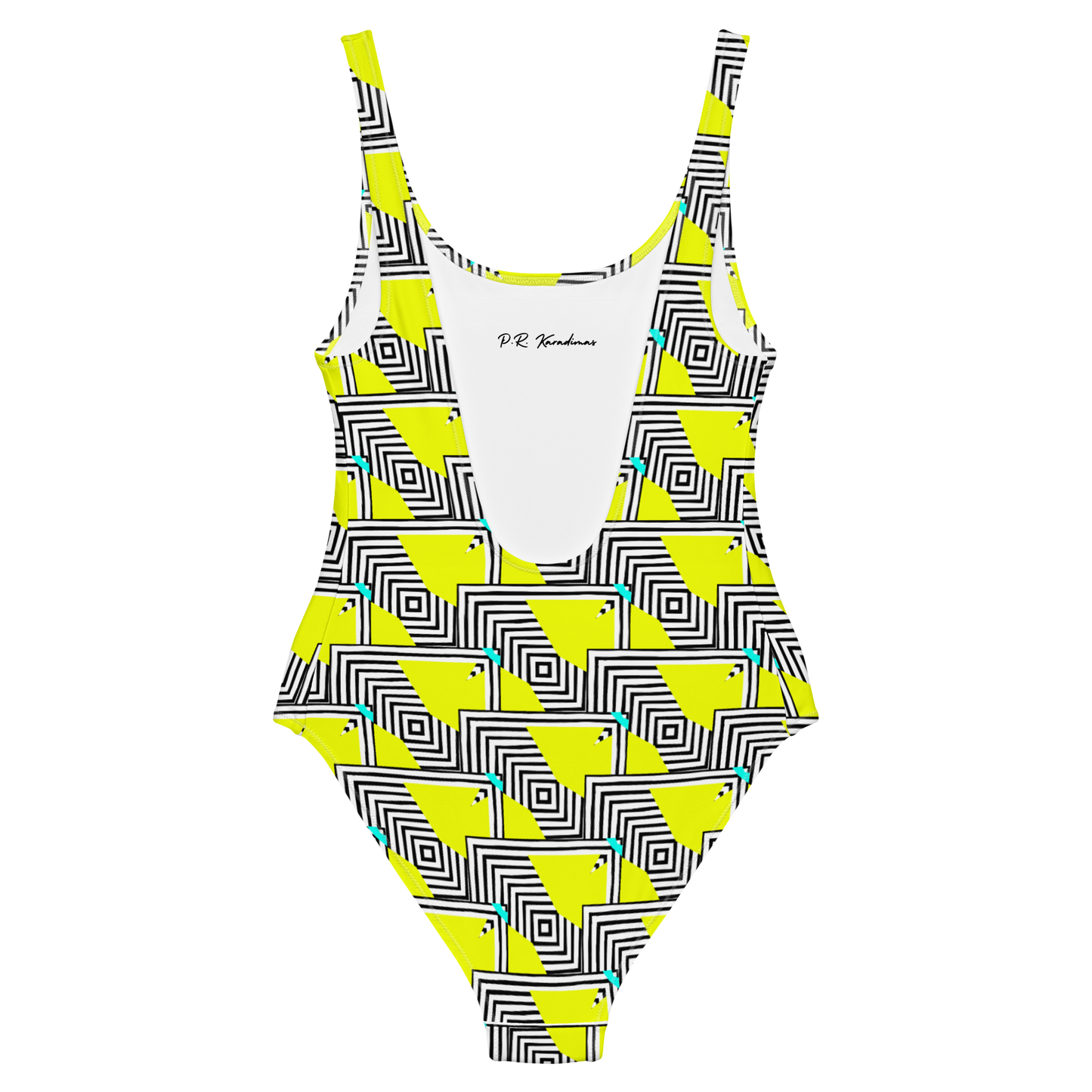 One-Piece Swimsuit (Retro Yellow)