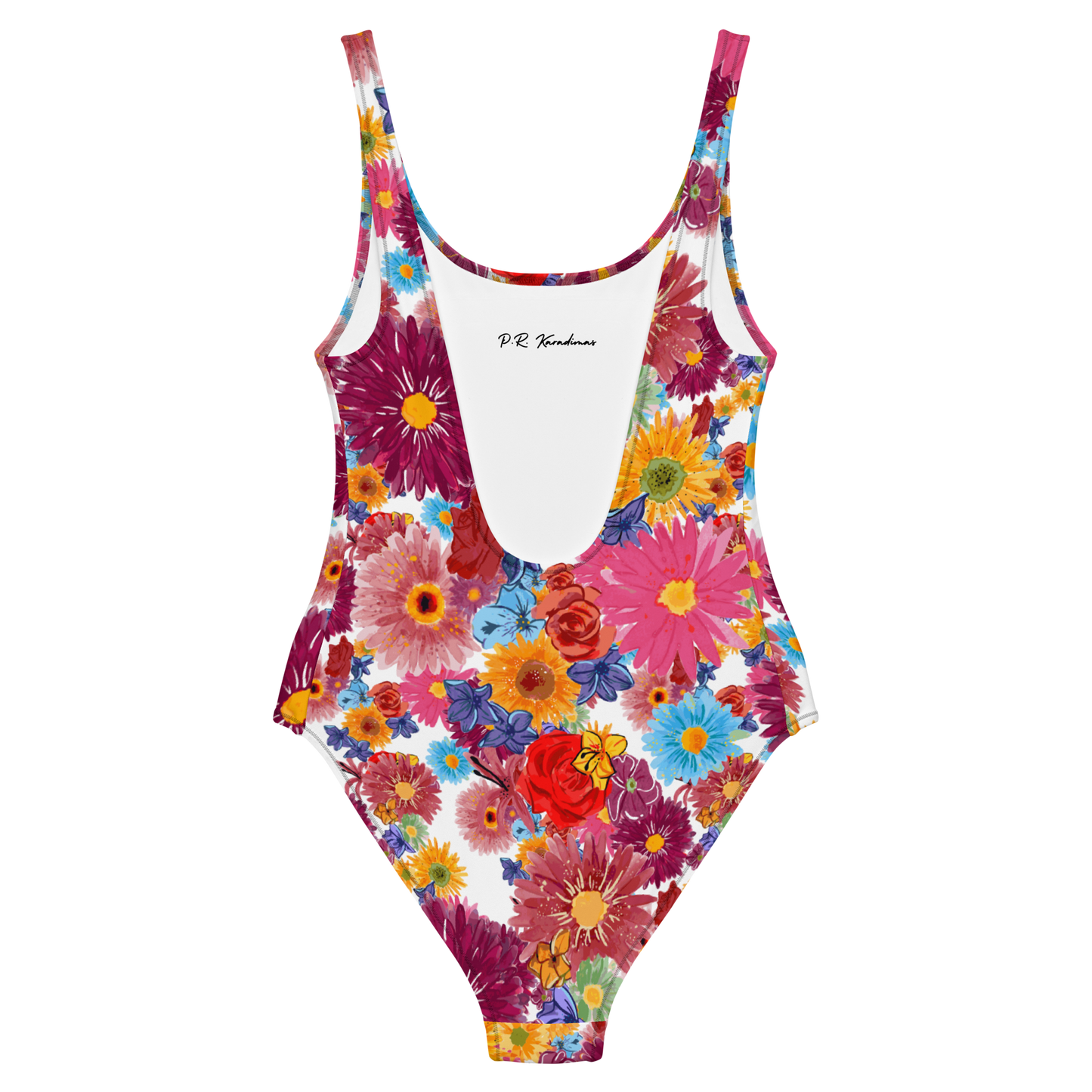 One-Piece Swimsuit (Watercolor Flowers)