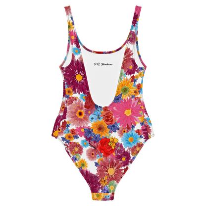 One-Piece Swimsuit (Watercolor Flowers)