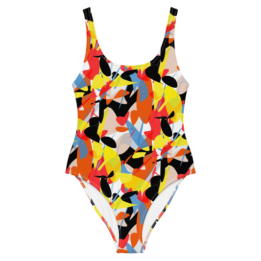 One-Piece Swimsuit (Abstract Ovals)