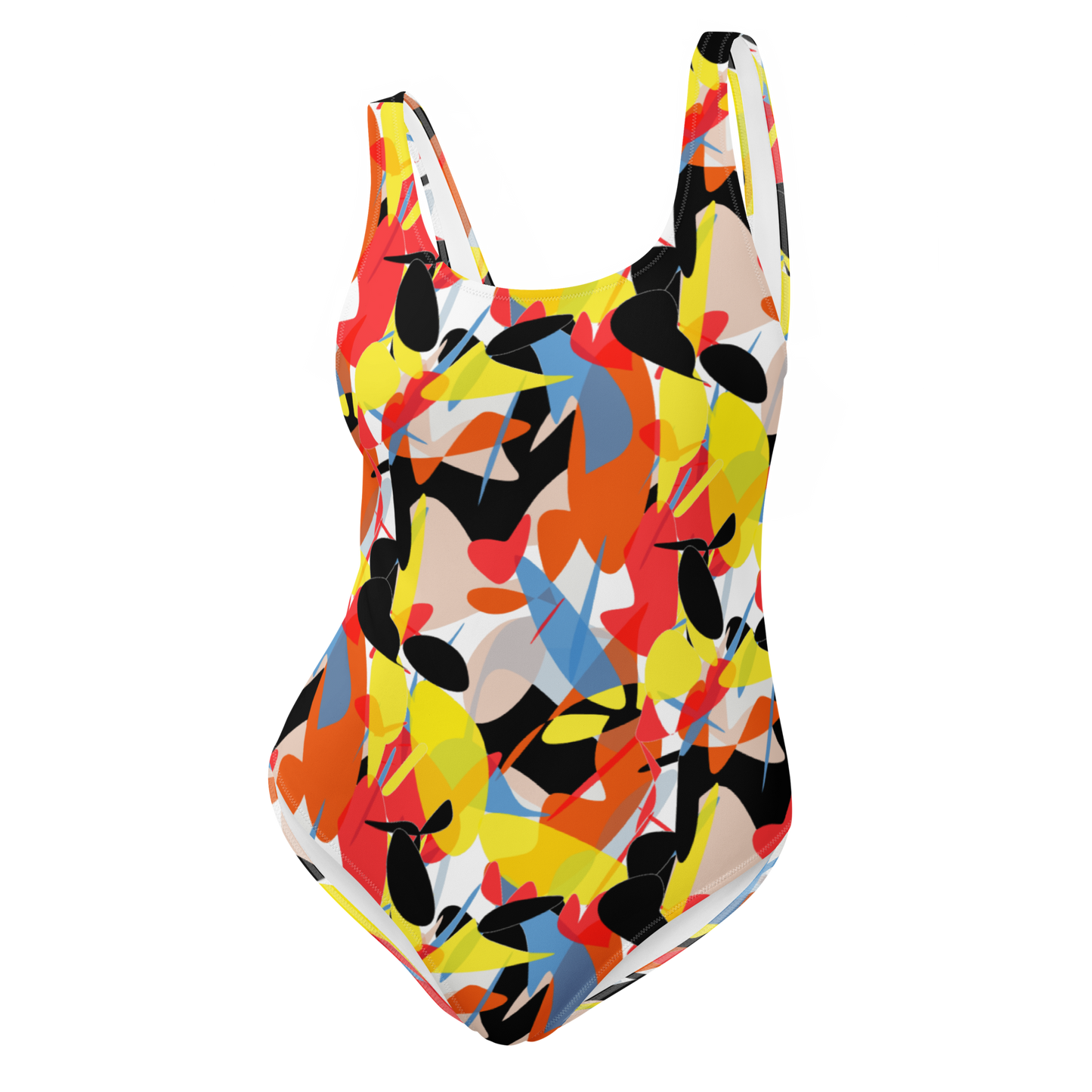 One-Piece Swimsuit (Abstract Ovals)