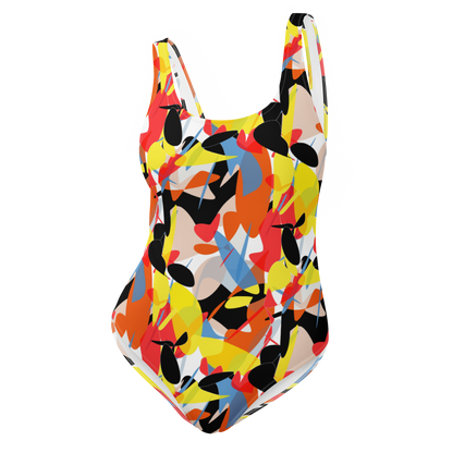 One-Piece Swimsuit (Abstract Ovals)