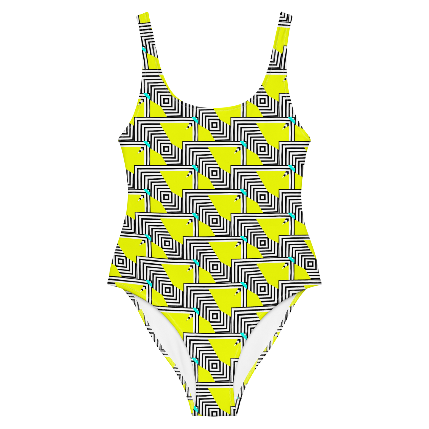 One-Piece Swimsuit (Retro Yellow)