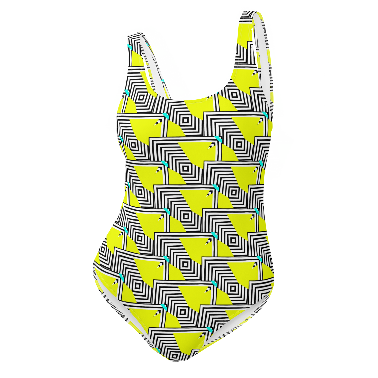 One-Piece Swimsuit (Retro Yellow)