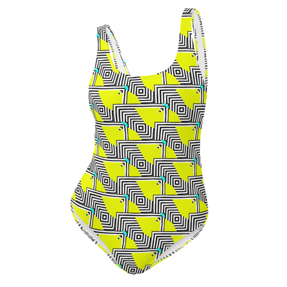 One-Piece Swimsuit (Retro Yellow)