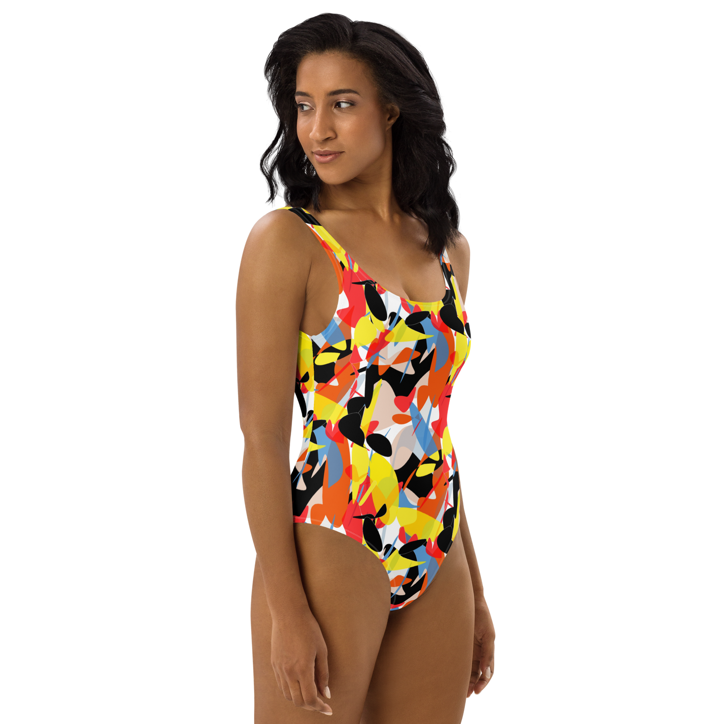 One-Piece Swimsuit (Abstract Ovals)