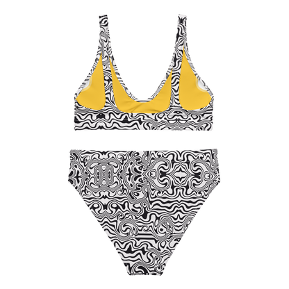 High-waisted bikini (Noir Noodle)