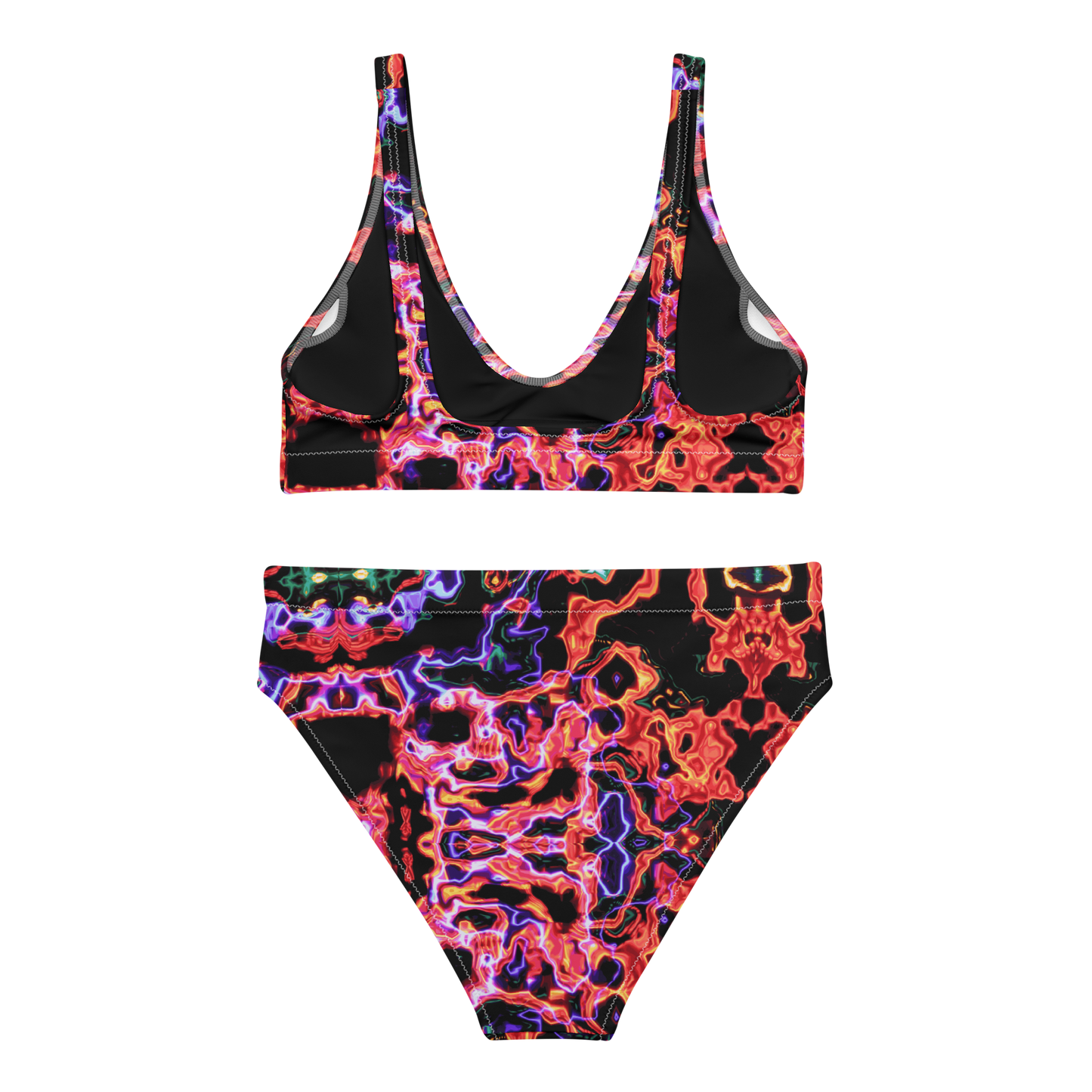 High-waisted bikini (Lava Lamp)