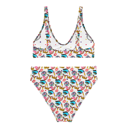 High-waisted bikini (Drag|Polka Dots)