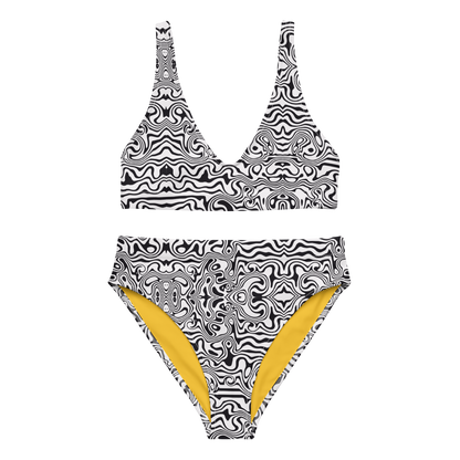 High-waisted bikini (Noir Noodle)