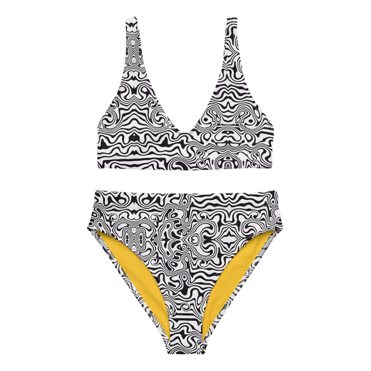 High-waisted bikini (Noir Noodle)