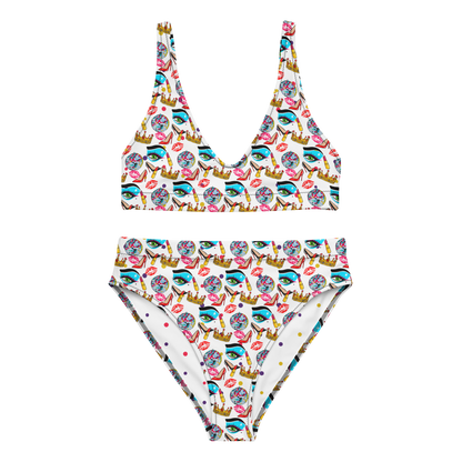 High-waisted bikini (Drag|Polka Dots)