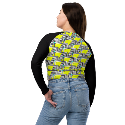 Long-sleeve crop top (Retro Yellow)