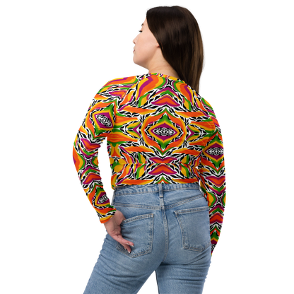 Long-sleeve crop top (Mango Mosaic)