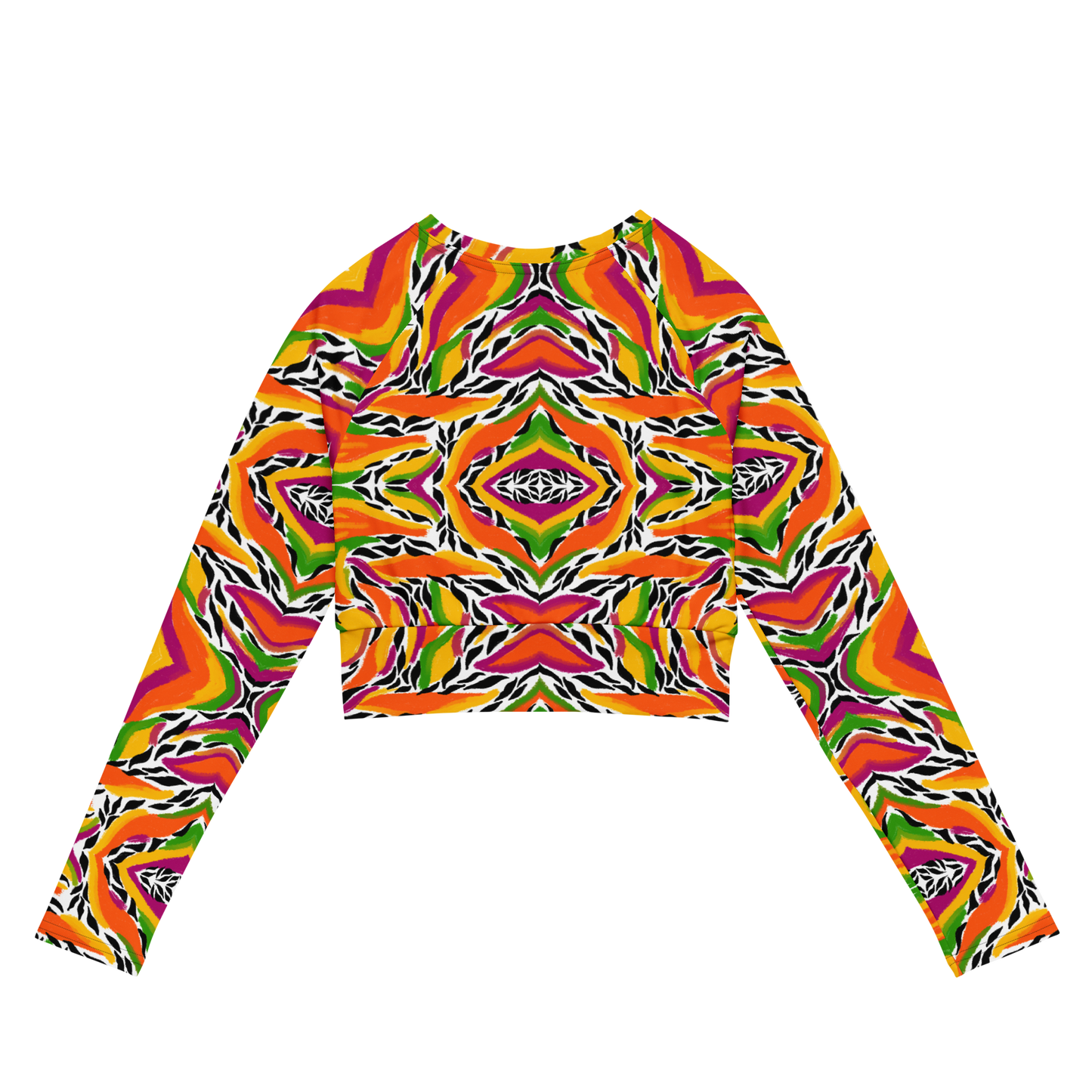 Long-sleeve crop top (Mango Mosaic)