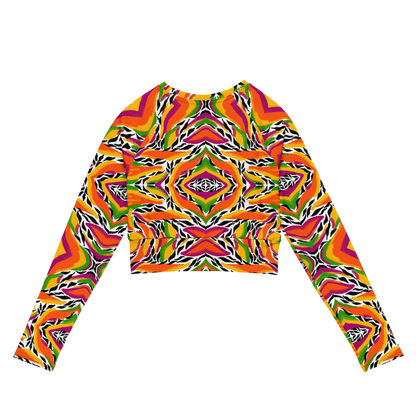 Long-sleeve crop top (Mango Mosaic)