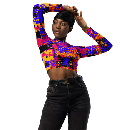 Long-sleeve crop top (Brain Scan)