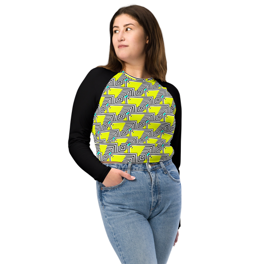 Long-sleeve crop top (Retro Yellow)