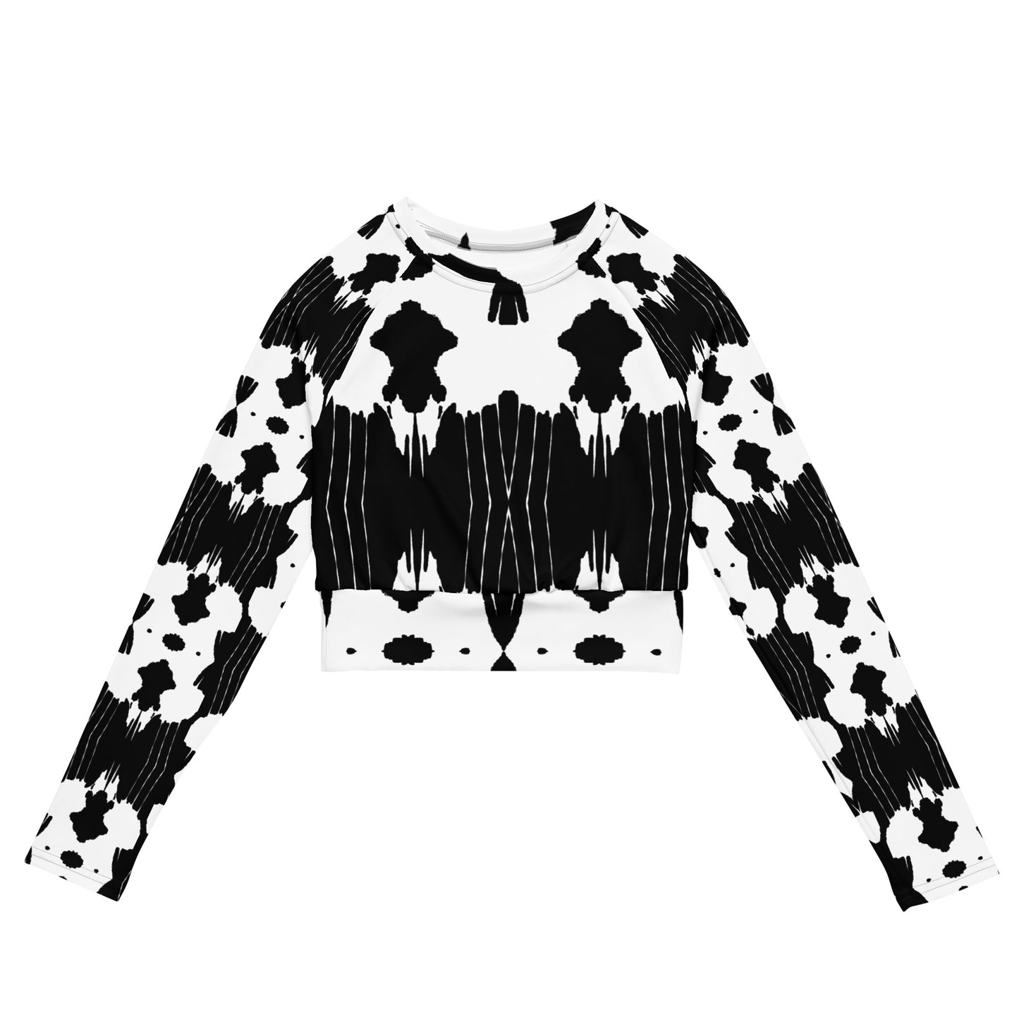 Long-sleeve crop top (Inkblot)