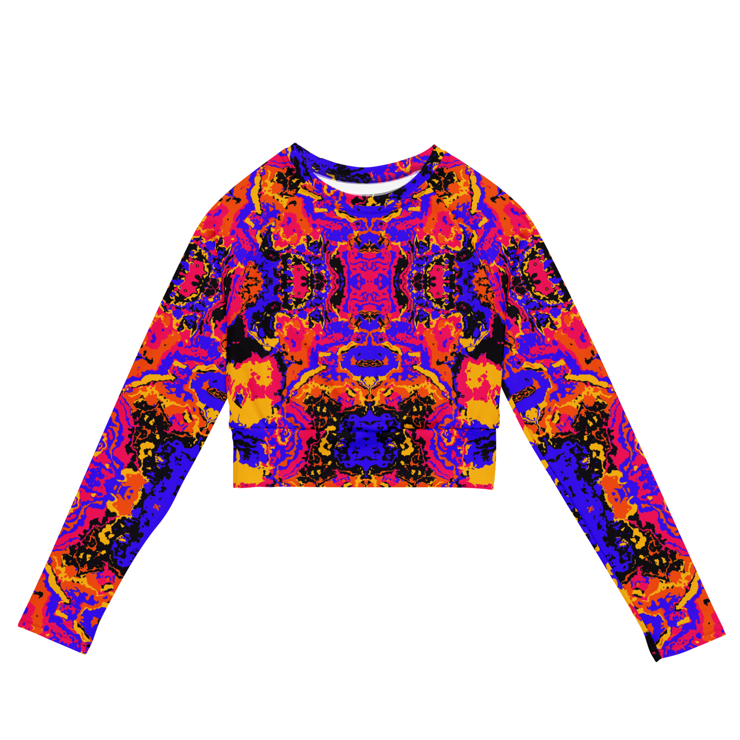 Long-sleeve crop top (Brain Scan)