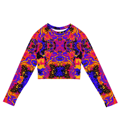 Long-sleeve crop top (Brain Scan)