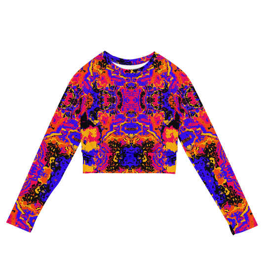 Long-sleeve crop top (Brain Scan)