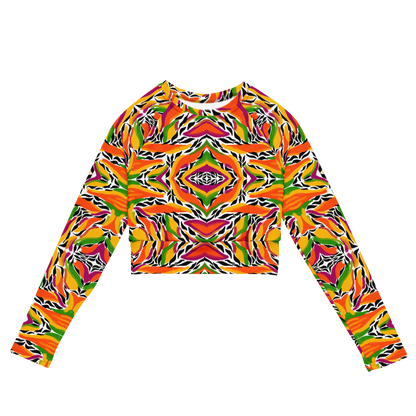 Long-sleeve crop top (Mango Mosaic)