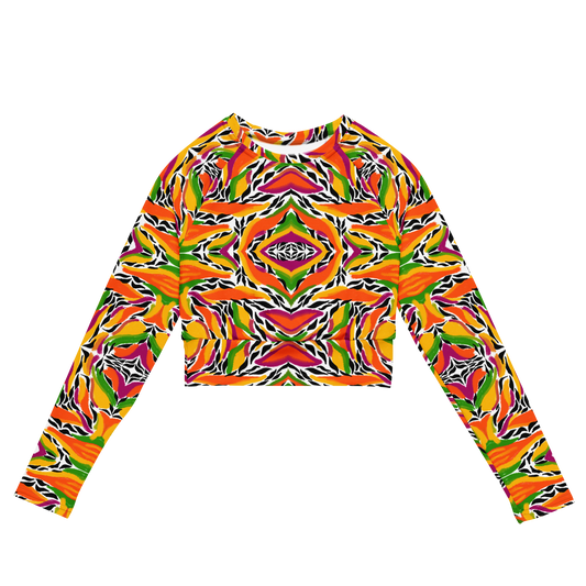 Long-sleeve crop top (Mango Mosaic)