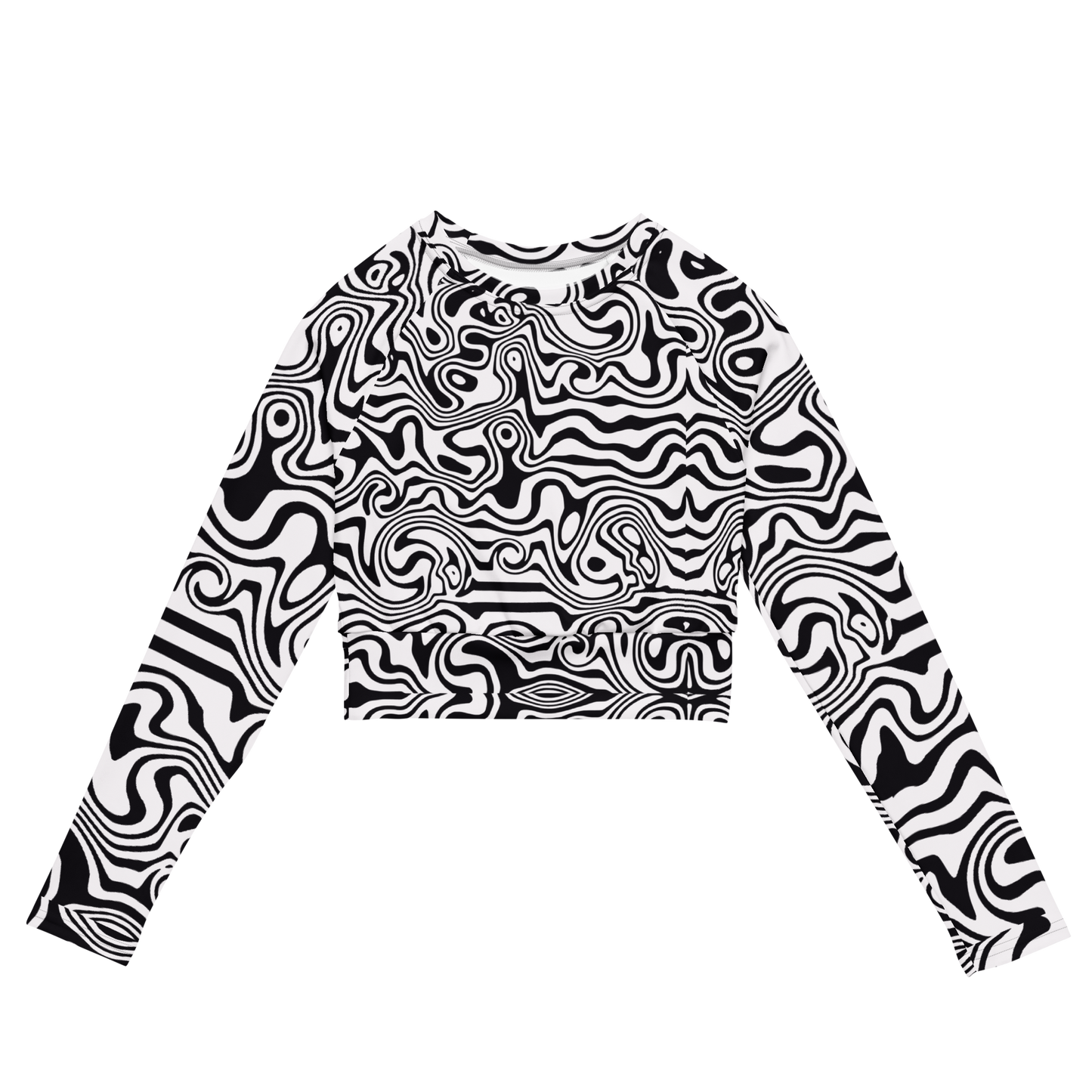 Long-sleeve crop top (Noir Noodle)