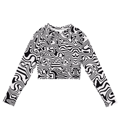 Long-sleeve crop top (Noir Noodle)