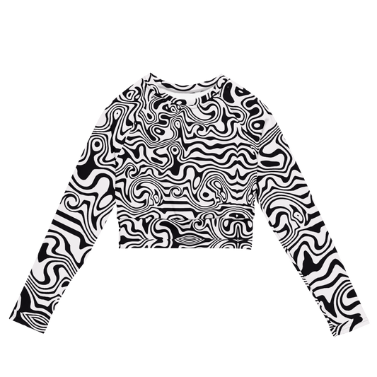 Long-sleeve crop top (Noir Noodle)