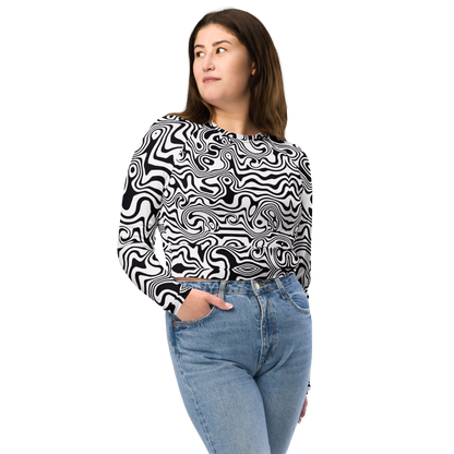 Long-sleeve crop top (Noir Noodle)